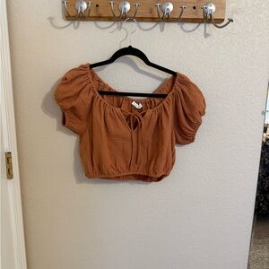 By the River Burnt Orange Crop Top